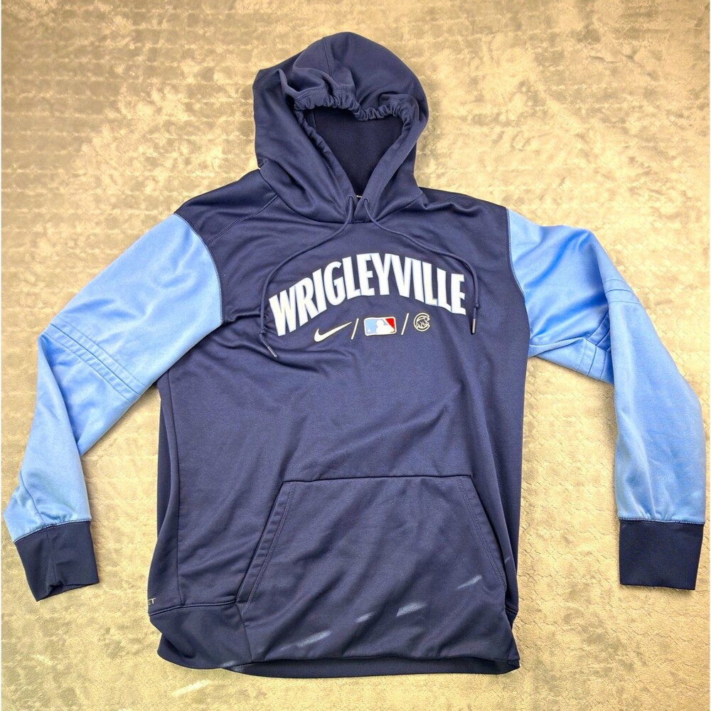 Nike Chicago Cubs Therma-FIT Wrigleyville Hoodie Men's L Navy MLB Baseball